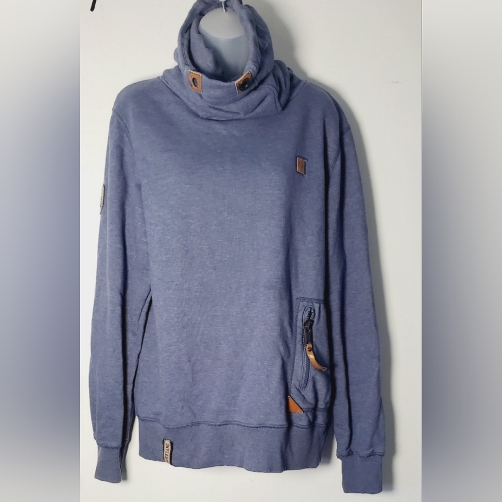 Cozy Blue Cowl Neck Sweatshirt
